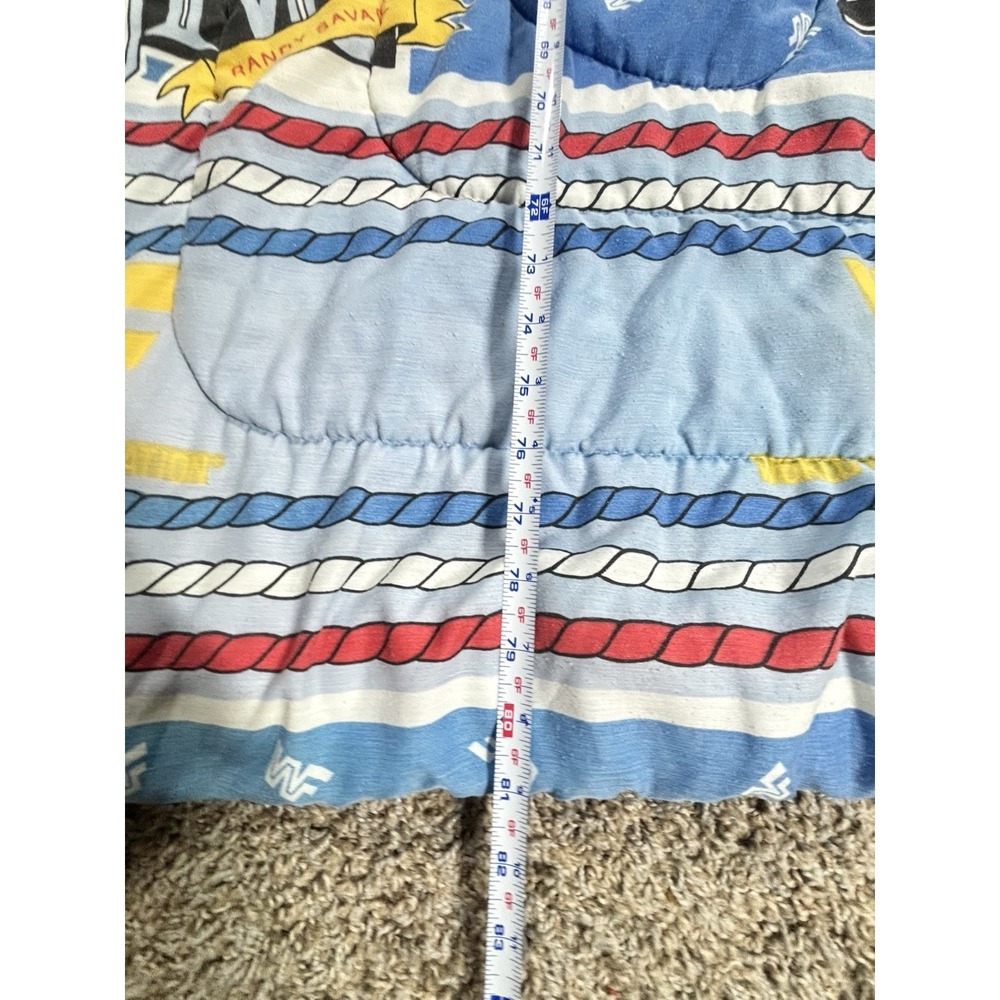 Vtg 1991 WWF Wrestling Legends Duvet Cover Hulk Hogan Jake‎ The Snake Macho King - Picture 4 of 13